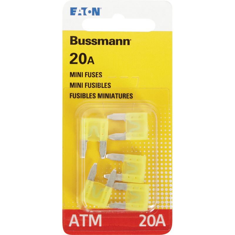 Bussmann ATM Mini Automotive Fuse Yellow, 20A