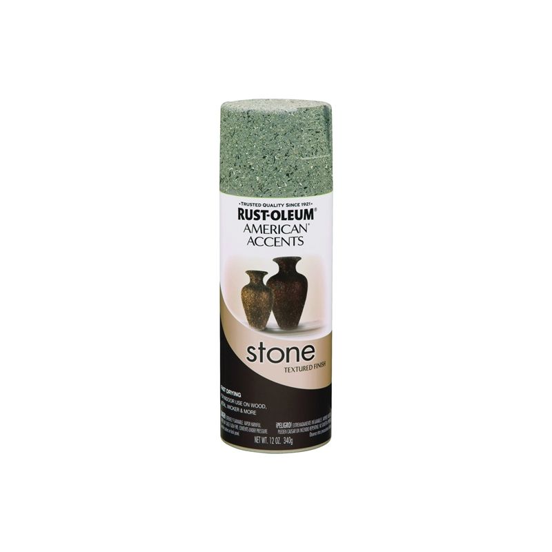 Rust-Oleum 7992830 Stone Texture Spray Paint, Solvent, Stone Gray, 12 oz, Can Stone Gray