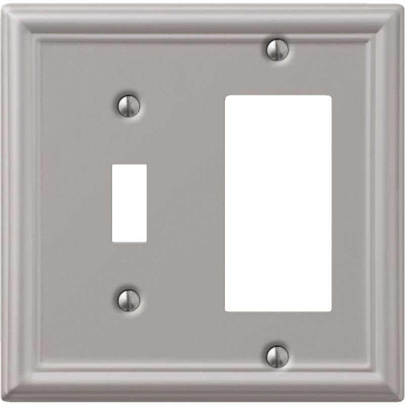 Amerelle Chelsea Combination Wall Plate Brushed Nickel