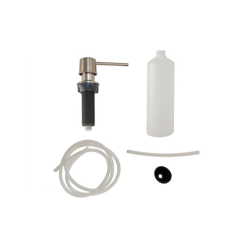 Danco 10039B Soap Dispenser with Nozzle, 12 oz Capacity, Metal/Plastic, Brushed Nickel 12 Oz