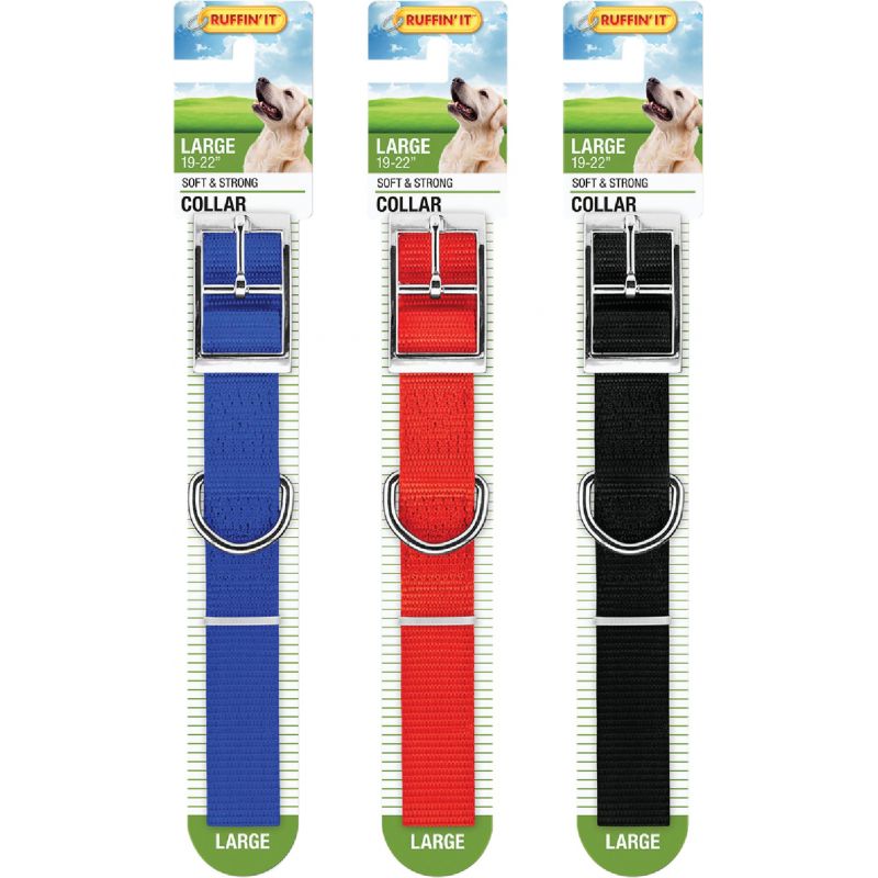 Westminster Pet Ruffin&#039; it Nylon Dog Collar Black/Red/Blue