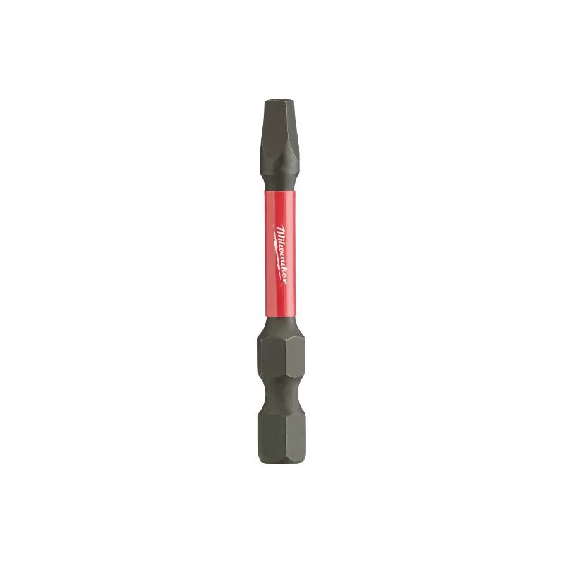 Milwaukee SHOCKWAVE 48-32-4473 Power Bit, #3 Drive, Square Recess Drive, 1/4 in Shank, Hex Shank, 2 in L