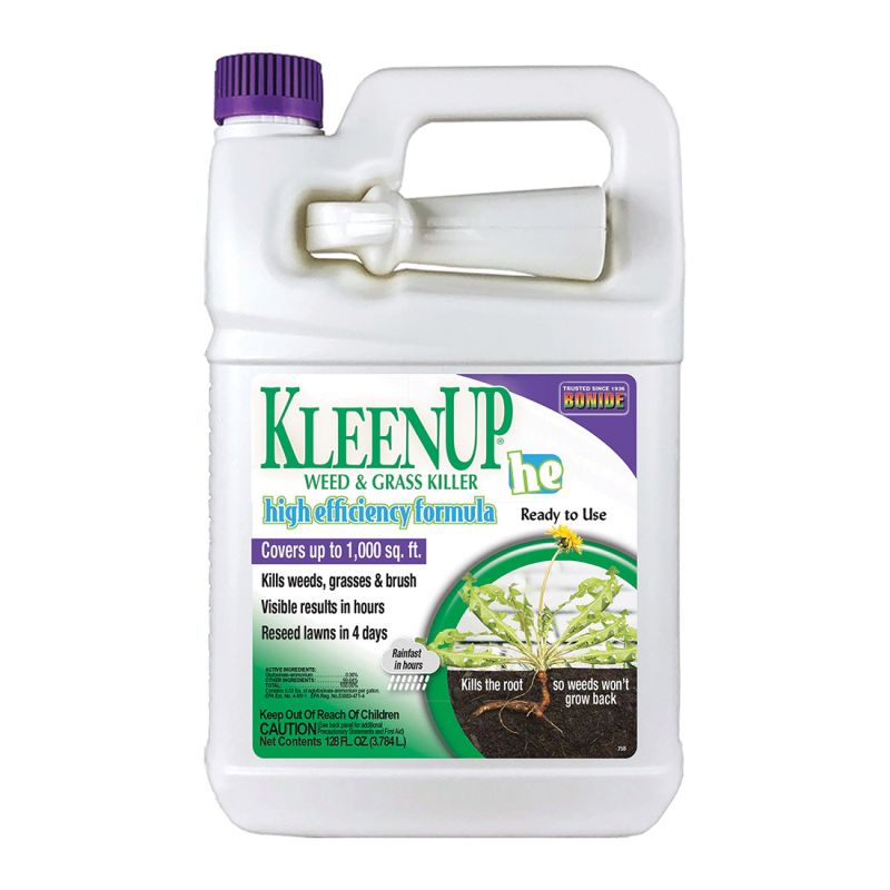 Bonide KleenUp he 758 Weed and Grass Killer Ready-to-Use, Liquid, Off-White/Yellow, 1 gal Off-White/Yellow