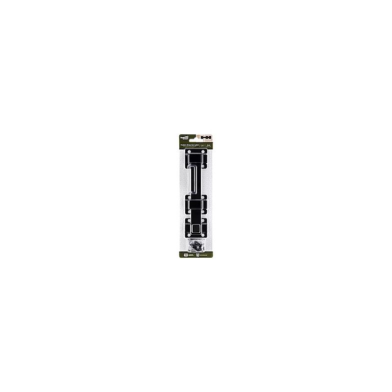 National Hardware N166-023 Modern Drop Bar Latch, 8-3/32 in L, 1-11/32 in W, Steel, Black Black