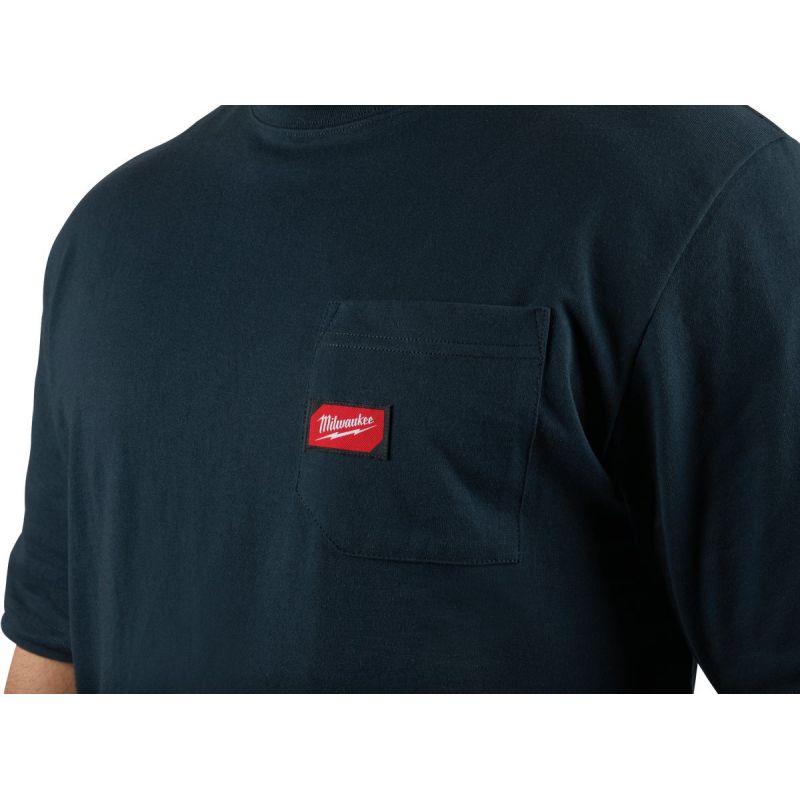 Milwaukee Heavy-Duty Pocket T-Shirt M, Navy Blue