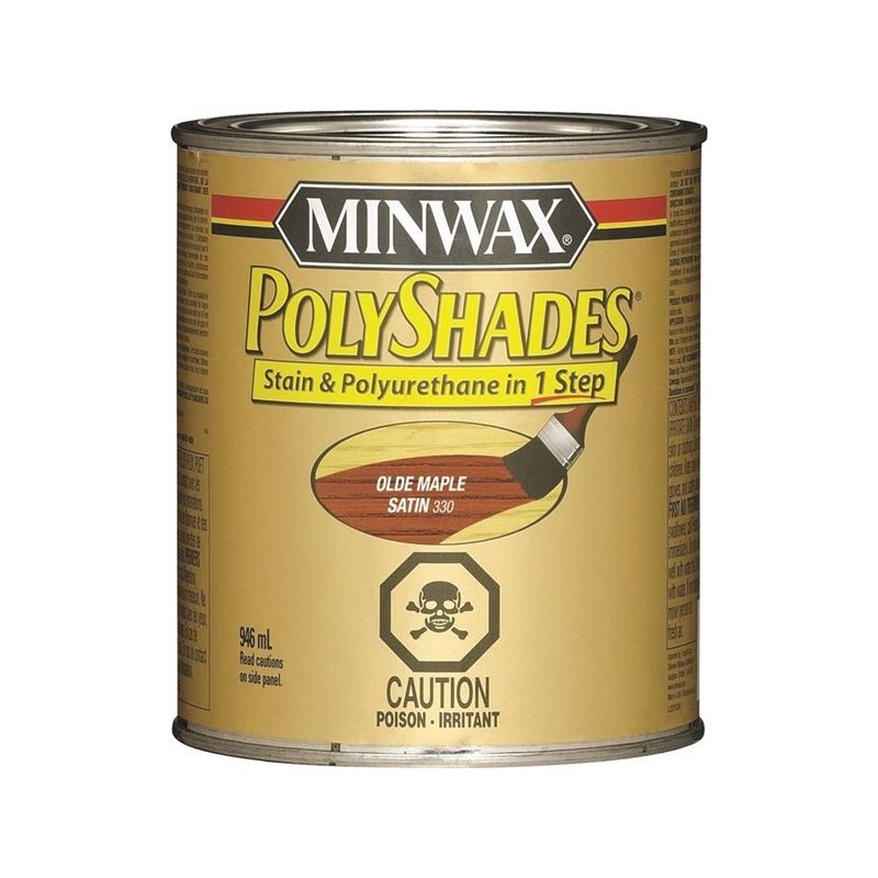 Minwax PolyShades 333034444 Polyurethane, Satin, Liquid, Olde Maple, 946 mL Olde Maple
