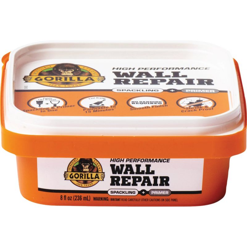 Gorilla Wall Repair Spackling &amp; Primer White, 8 Oz.