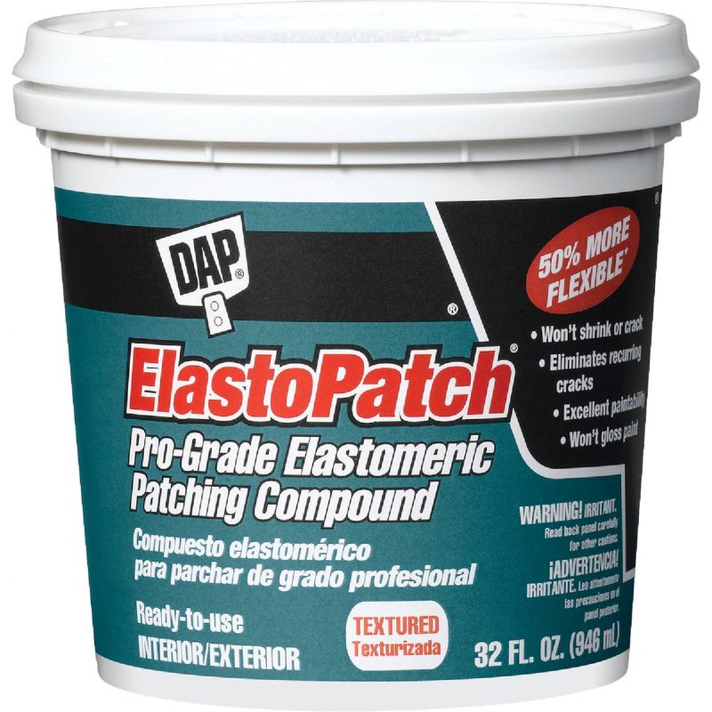 DAP ElastoPatch Elastomeric Patching Compound Off-White, 1 Qt.
