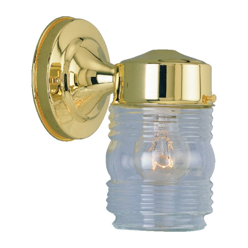 Boston Harbor 4402H-23L Outdoor Wall Lantern, 120 V, 60 W, A19 or CFL Lamp, Steel Fixture, Polished Brass Polished Brass