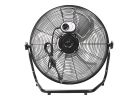 MaxxAir HVFF 20 High-Velocity Floor Fan, 120 V, 20 in Dia Blade, 3-Speed, 1500 to 2250 cfm Air, Black Black