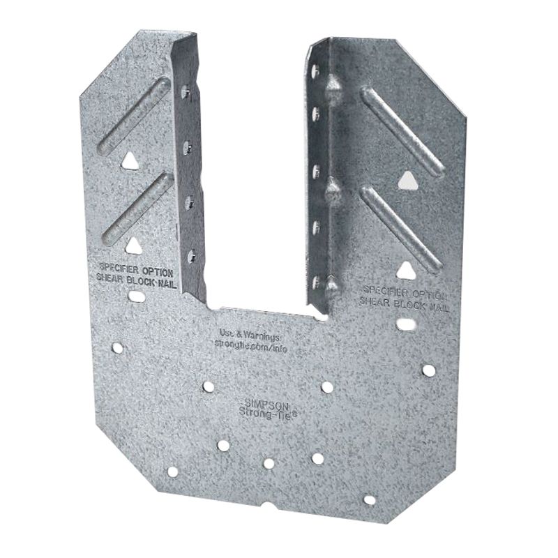 Simpson Strong-Tie H10A Hurricane Tie, 5 in L, 6-1/4 in W, Steel, Galvanized, Fastening Method: Nail (Pack of 50)