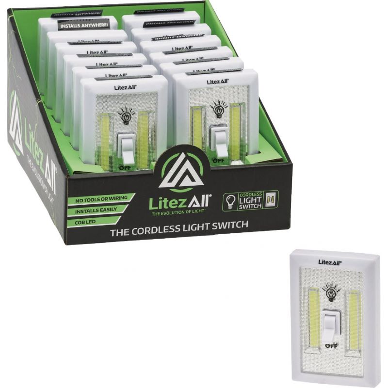 Diamond Visons COB LED Wireless Light Switch Cream (Pack of 18)