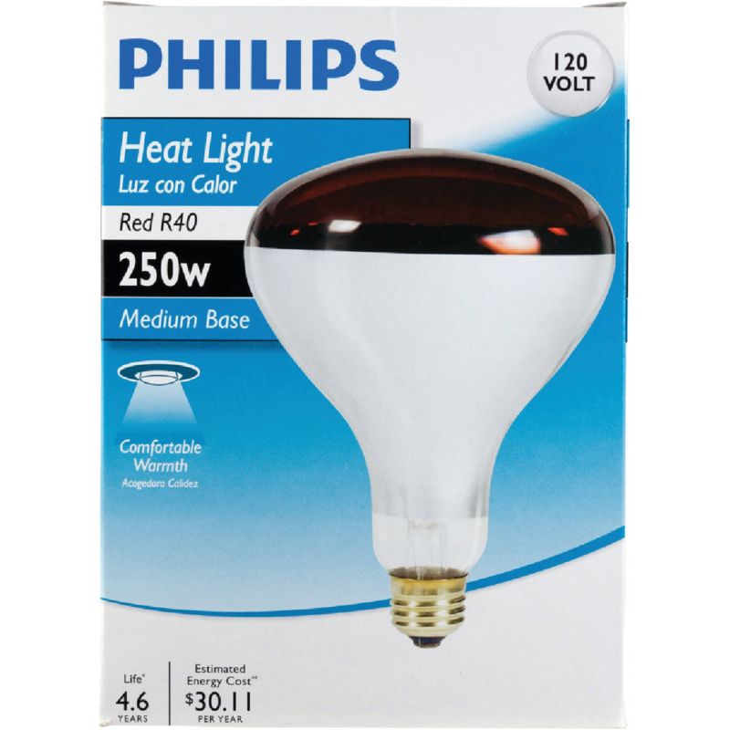 Philips Red R40 Incandescent Heat Light Bulb