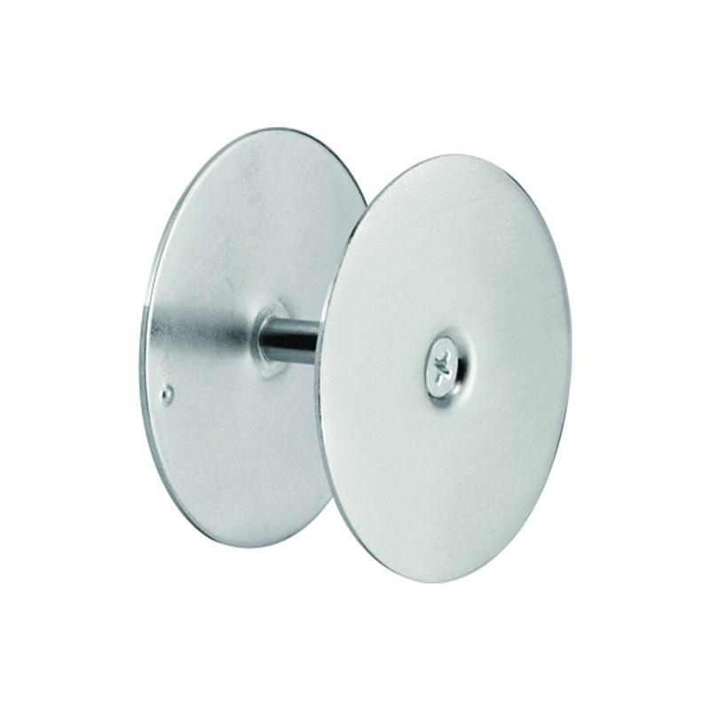 Defender Security U 10446 Hole Cover Plate, Steel, Satin Nickel, For: 1-3/4 in Thick Doors