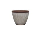 Southern Patio HDR-046868 Planter, 20-1/2 in Dia, 15 in H, Round, Resin, Rustic Galvanized, Silvery 20-1/2 In, Rustic Galvanized