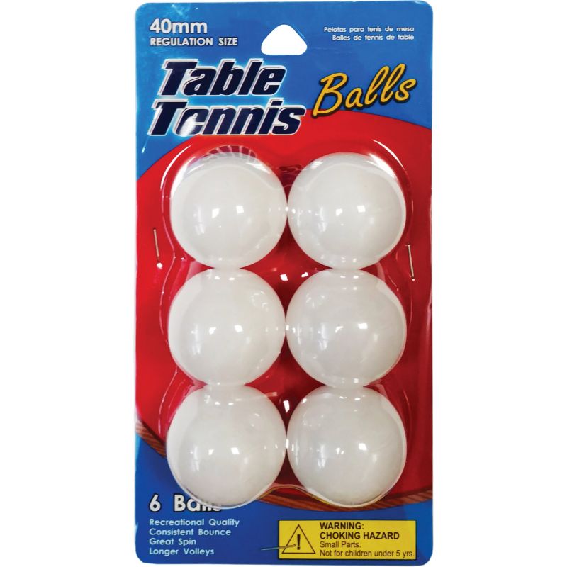 Jacent Table Tennis Ball White (Pack of 6)