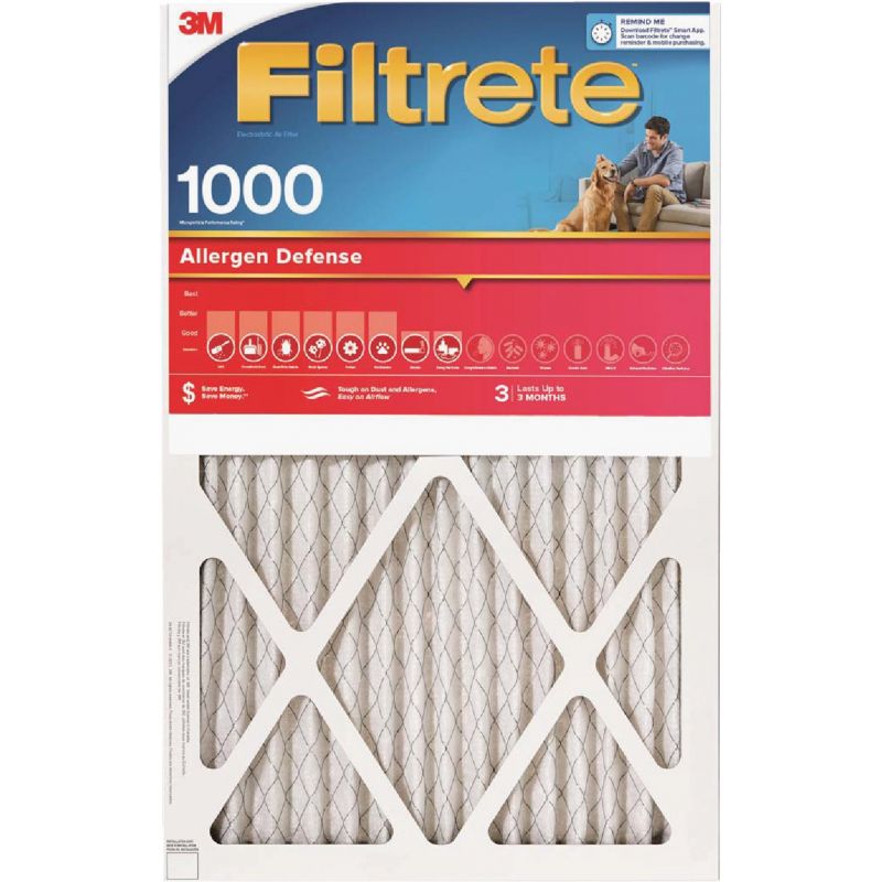 3M Filtrete Allergen Defense Furnace Filter 16 In. X 24 In. X 1 In.