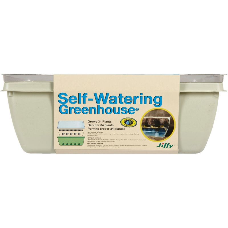 Jiffy 34-Cell Self Watering Greenhouse Seed Starter Kit 11 In. X 11 In.