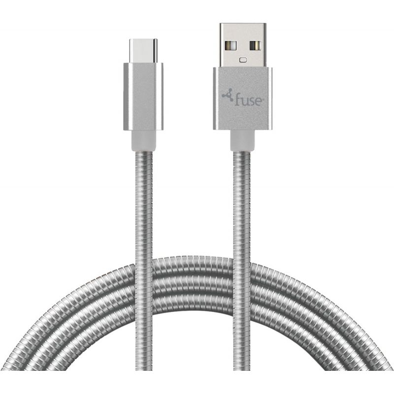 Fuse Metal USB Type C Charging &amp; Sync Cable Metallic