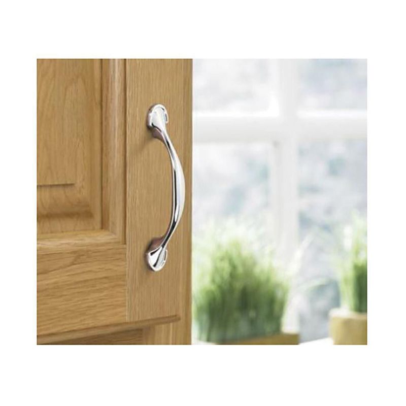 Amerock Allison 173CH Cabinet Pull, 4-5/8 in L Handle, 1 in Projection, Zinc, Polished Chrome