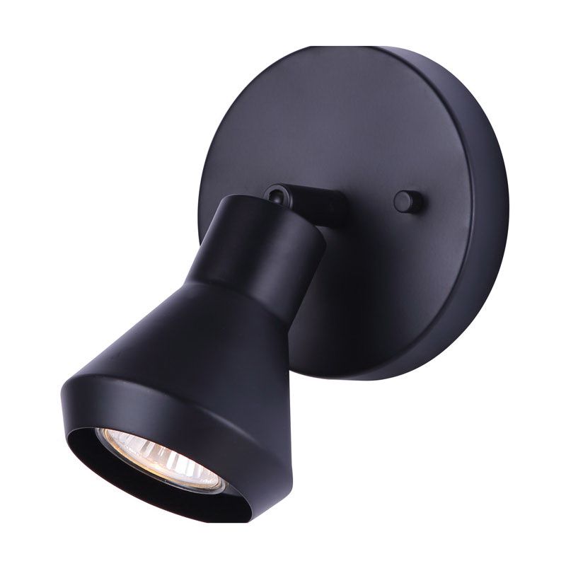 Canarm BYCK ICW1020A01BK10 Track Light, 50 W, 1-Lamp, GU10 Lamp, Black Head, Ceiling, Wall Mounting