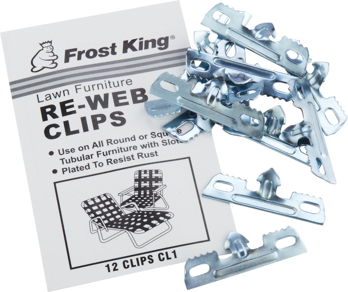 2 Packs Vintage Frost King Lawn Chair Furniture Re-web Clips New in Package 24pc 