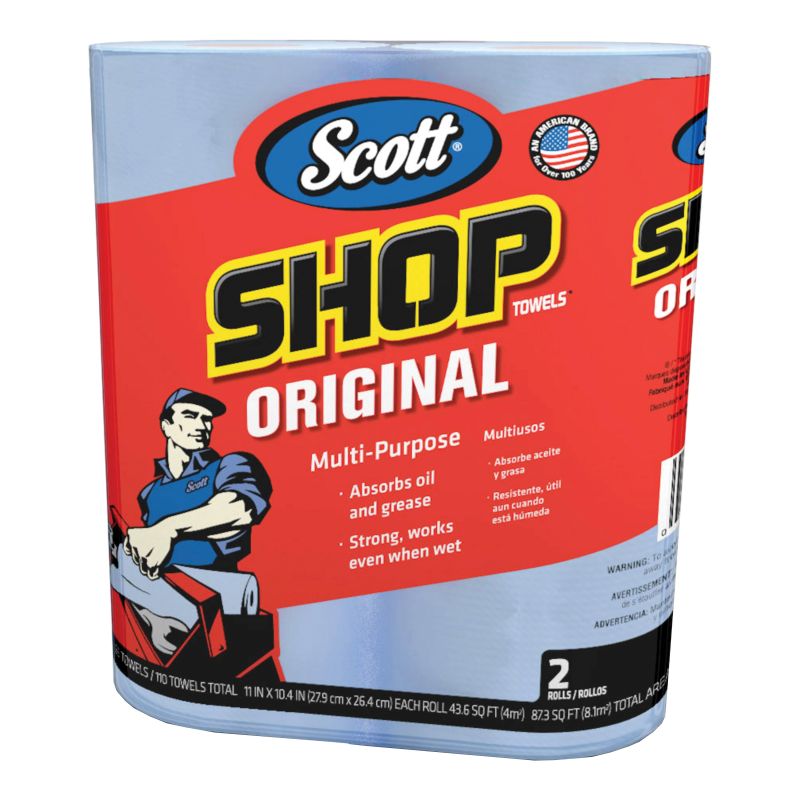 Scott 75130 Shop Towel, Crepe Paper, Blue
