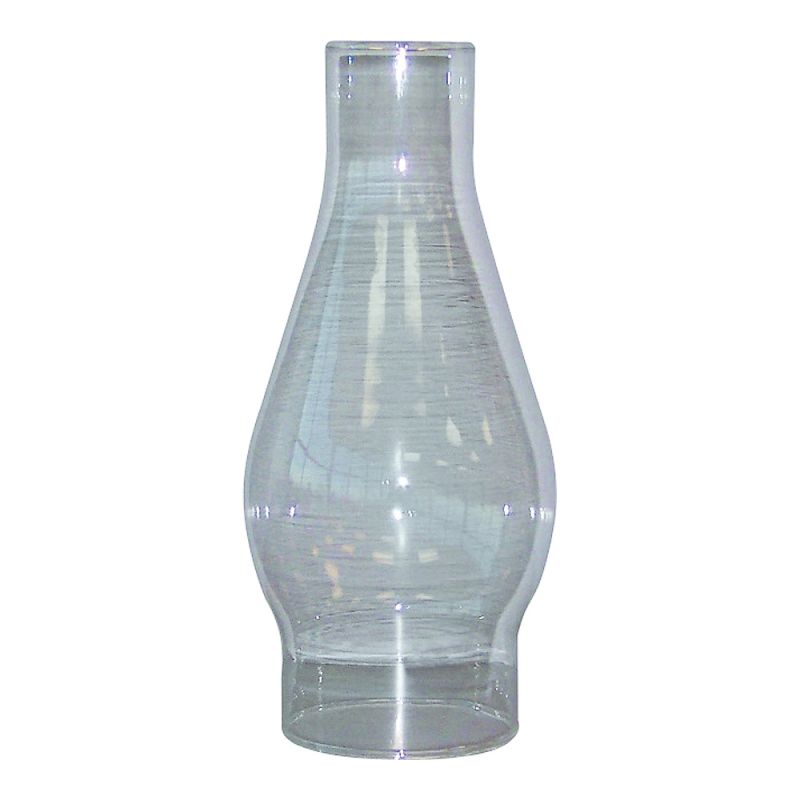 Tiki 411B Lamp Chimney, Glass, Clear, For: #110-MTB Chamber Lamp, Traditions Oil Lamps with 2-5/8 in Bases Clear