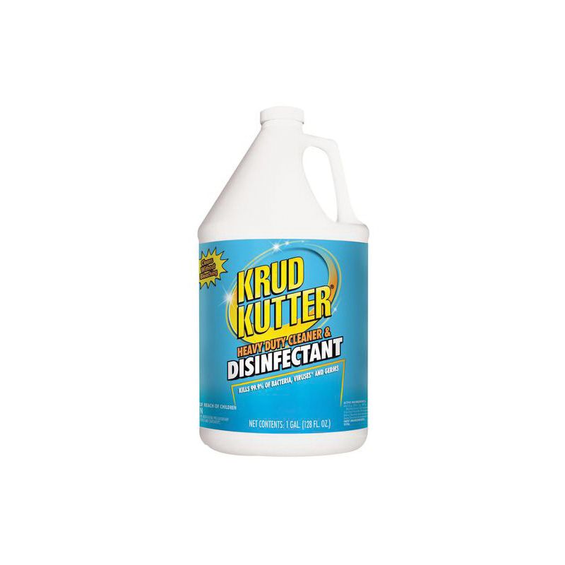 Krud Kutter DH012 Heavy-Duty Cleaner and Disinfectant, 1 gal, Liquid, Mild, Clear Clear