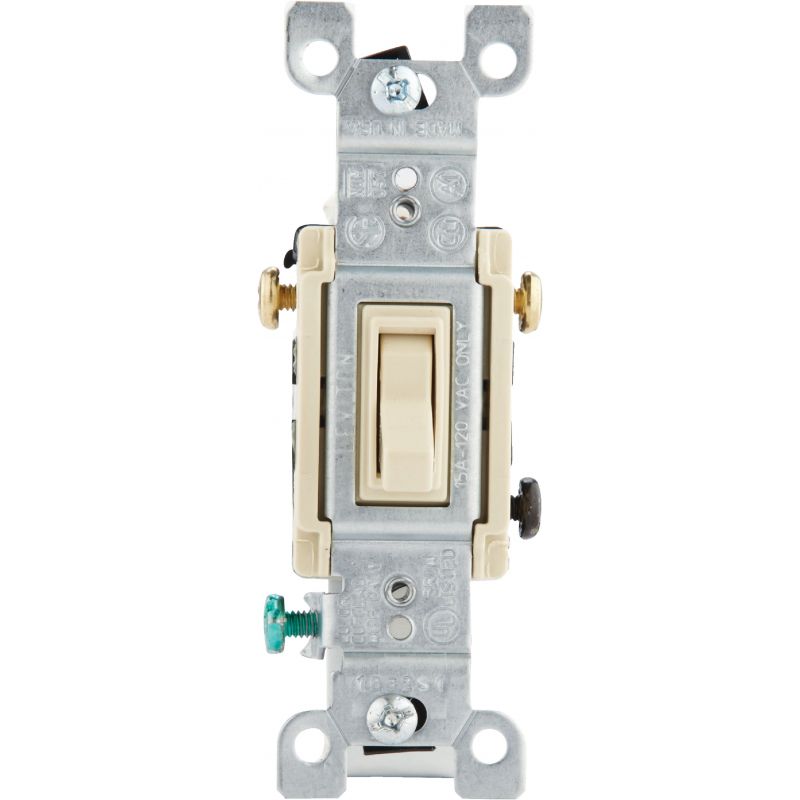 Leviton Grounded Quiet 3-Way Switch Contractor Pack Ivory, 15 (Pack of 10)