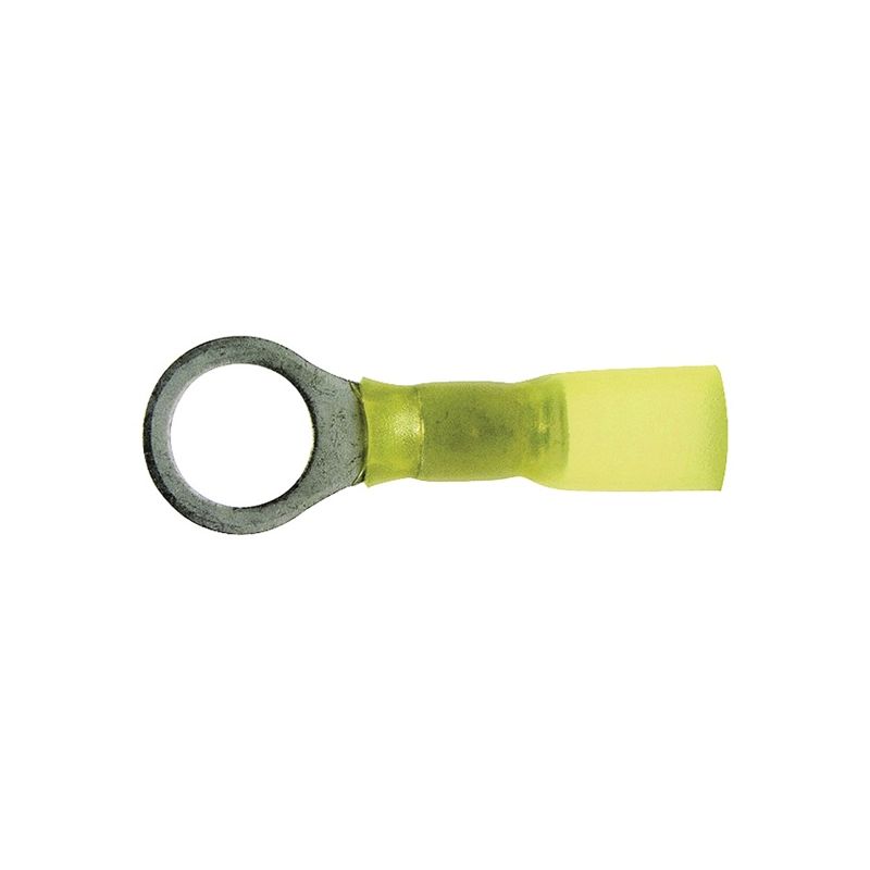 Calterm 65726 Ring Terminal, 12 to 10 AWG Wire, Copper Contact, Yellow Yellow