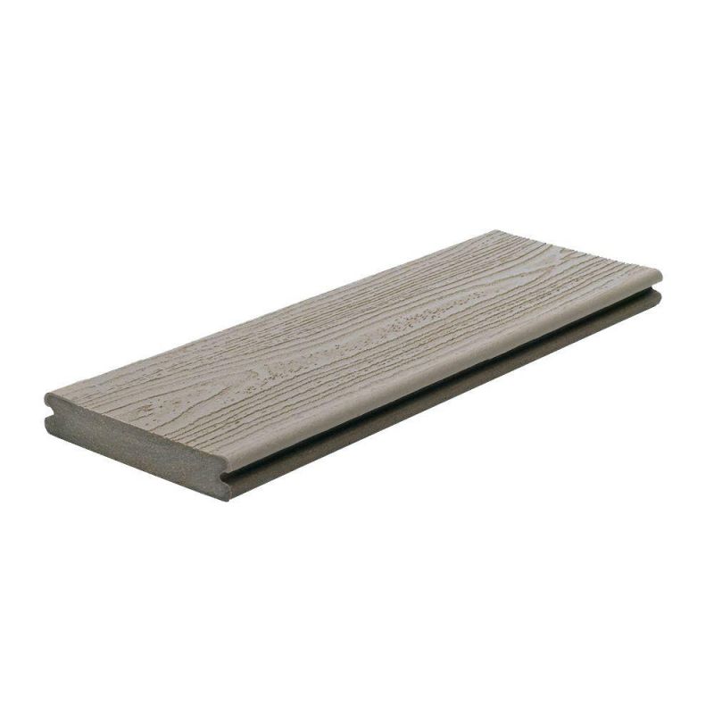 Trex 1&quot; x 6&quot; x 16&#039; Transcend Gravel Path Grooved Edge Composite Decking Board