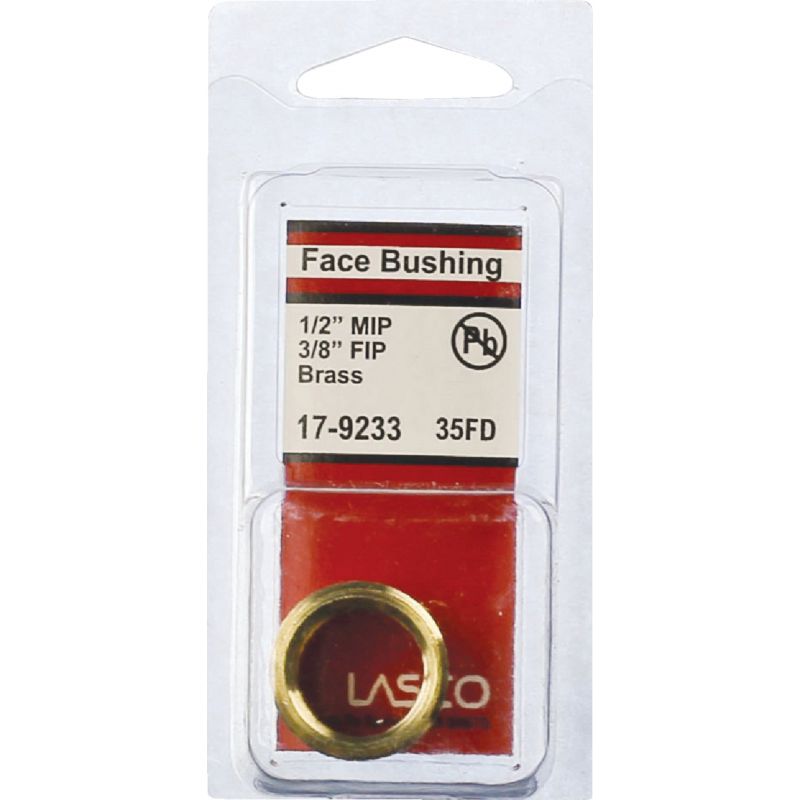 Lasco Brass Face Bushing 1/2 In. MPT X 3/8 In. FPT