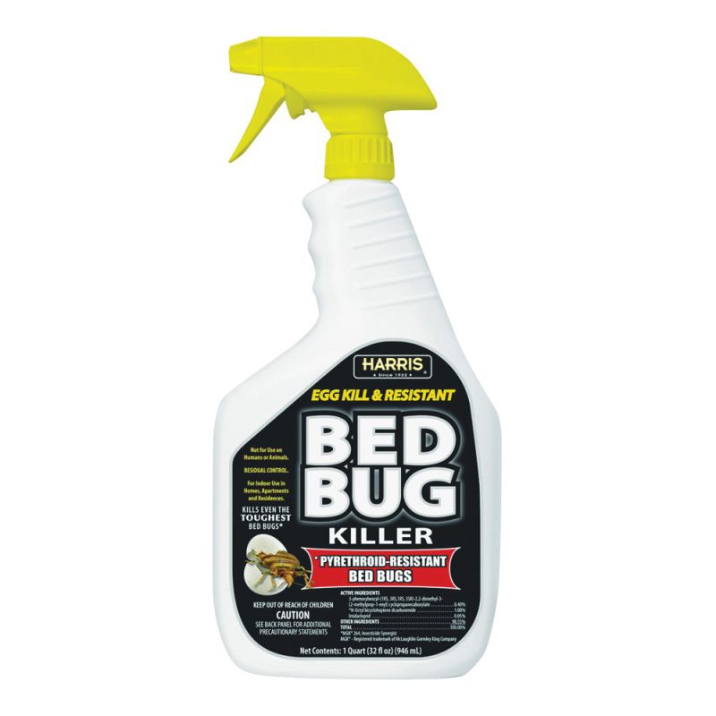 Harris BLKBB-32 Bed Bug Killer, Liquid, Spray Application, 32 oz Clear/White