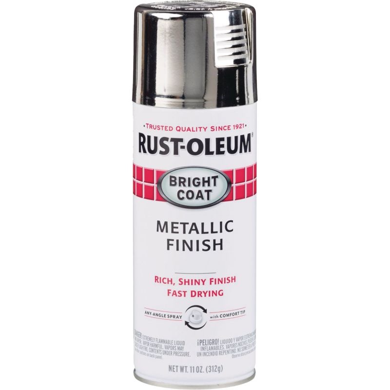 Rust-Oleum Bright Coat Metallic Finish Spray Paint 11 Oz., Chrome Metallic