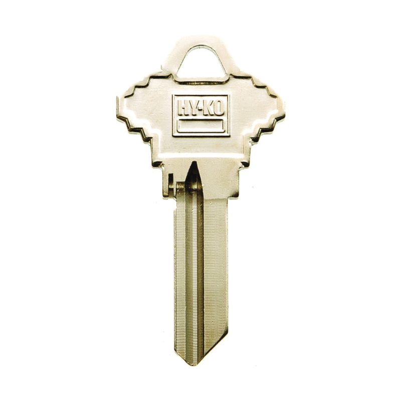 Hy-Ko 11010SC19 Key Blank, Brass, Nickel, For: Schlage Cabinet, House Locks and Padlocks (Pack of 10)