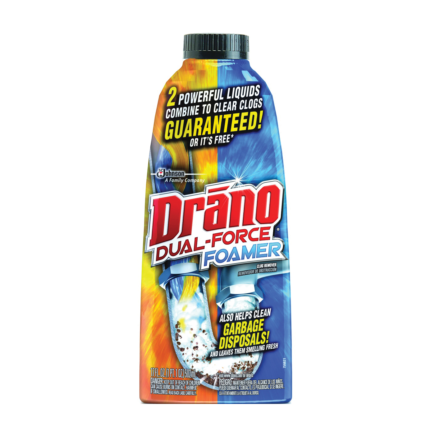 Drano Max Gel Clog Remover Bleach Scent 128 oz Bottle