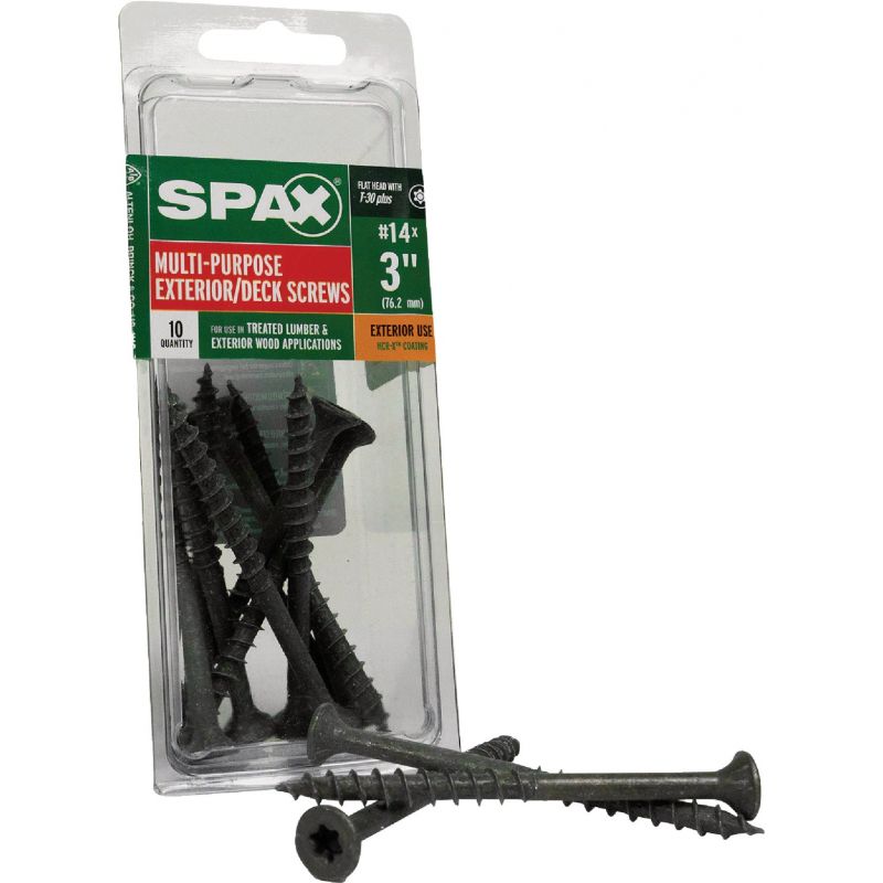 SPAX T-Star Flat Head HCR Deck Screws #14, Gray, T-30+