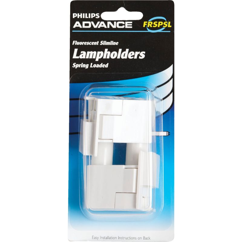 Philips Fluorescent Lampholder Spring Loaded Slim-Line Tombstone