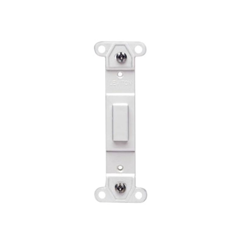 Leviton 002-80700-00W Wallplate Adapter, 1 -Gang, Plastic, White, Surface Mounting White