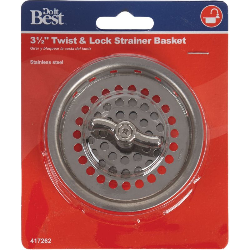 Do it Twist/Lock Basket Strainer Stopper 3-1/2 In.