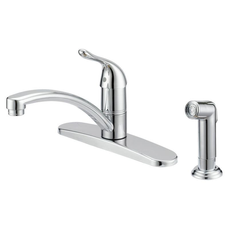 Boston Harbor 67534-1001 Kitchen Faucet, 1.8 gpm, 1-Faucet Handle, 4-Faucet Hole, Metal/Plastic, Chrome Plated Chrome