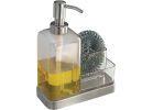 iDesign Forma Soap Dispenser &amp; Sponge Caddy 6 In. W. X 8 In. H. X 3 In. D., 16 Oz., Clear