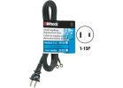 Woods Replacement Appliance Cord Black, 15