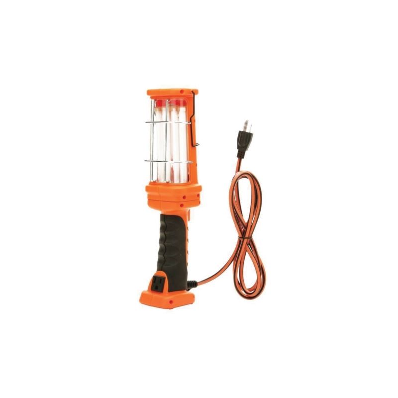 CCI L1921 Trouble Work Light with Grounded Outlet, CFL Lamp, 1650 Lumens Lumens, Black/Orange Black/Orange