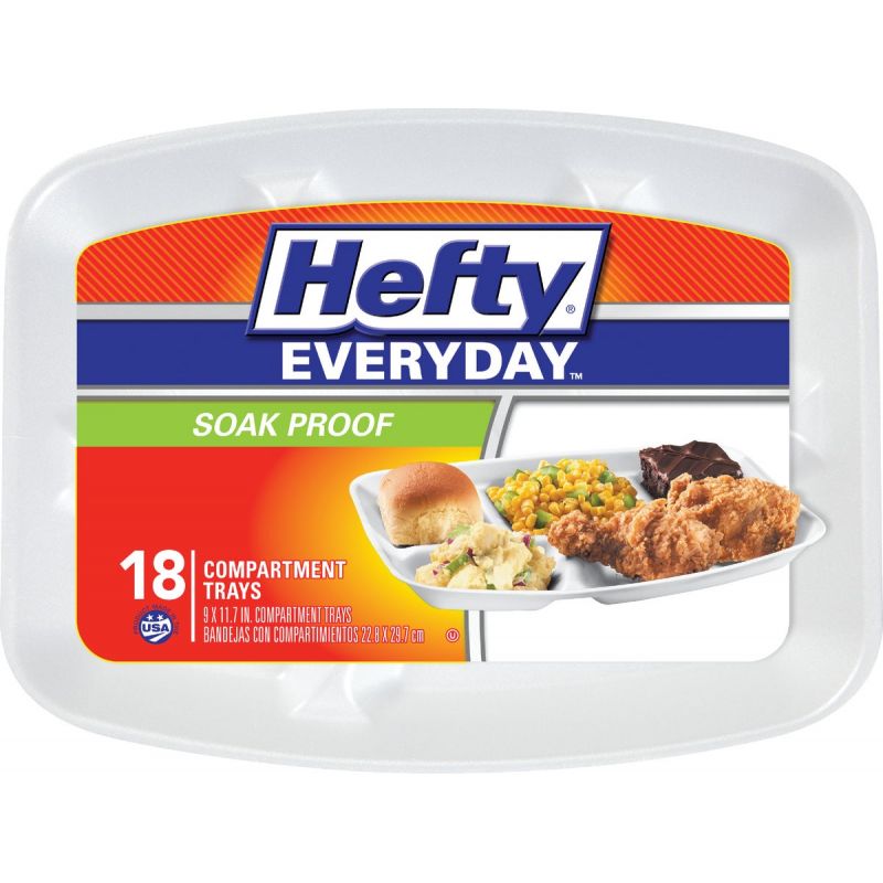 Hefty Everyday Compartment Foam Plate