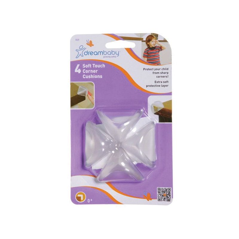 Dreambaby L839A Corner Cushion, Rubber, Translucent, Specifications: 2 Layers Translucent
