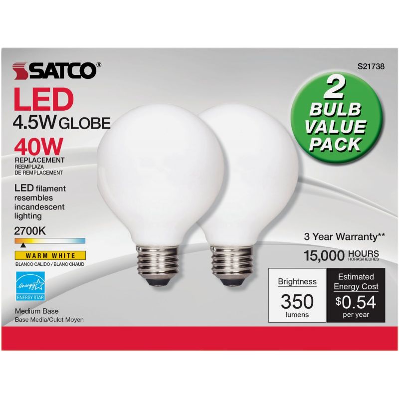Satco Nuvo G25 Medium LED Decorative Light Bulb