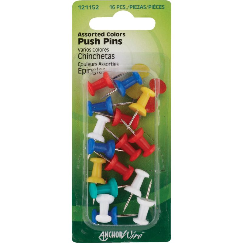 Hillman Anchor Wire Push Pins Assorted