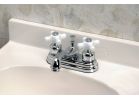 Home Impressions 2 Cross Handle 4 In. Centerset Bathroom Bathroom Faucet with Pop-Up Traditional